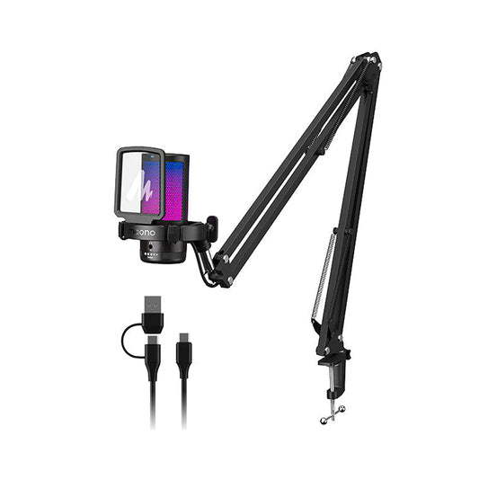 Kit Micrófono Maono DM20s Gamer RGB con Brazo Boom para PC y CEL -OPEN BOX-