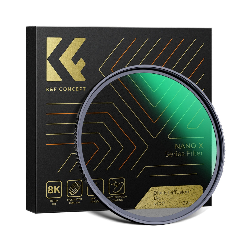K&F Concept Nano-X-serie Shimmer Diffusion 1-filter 77 mm van optisch glas met 28x nano-coating voor video-opnamen/portretfotografie K&F Concept Nano-X-serie Shimmer Diffusion 1-filter 77 mm van optisch glas met 28x nano-coating voor video-opnamen/portretfotografie