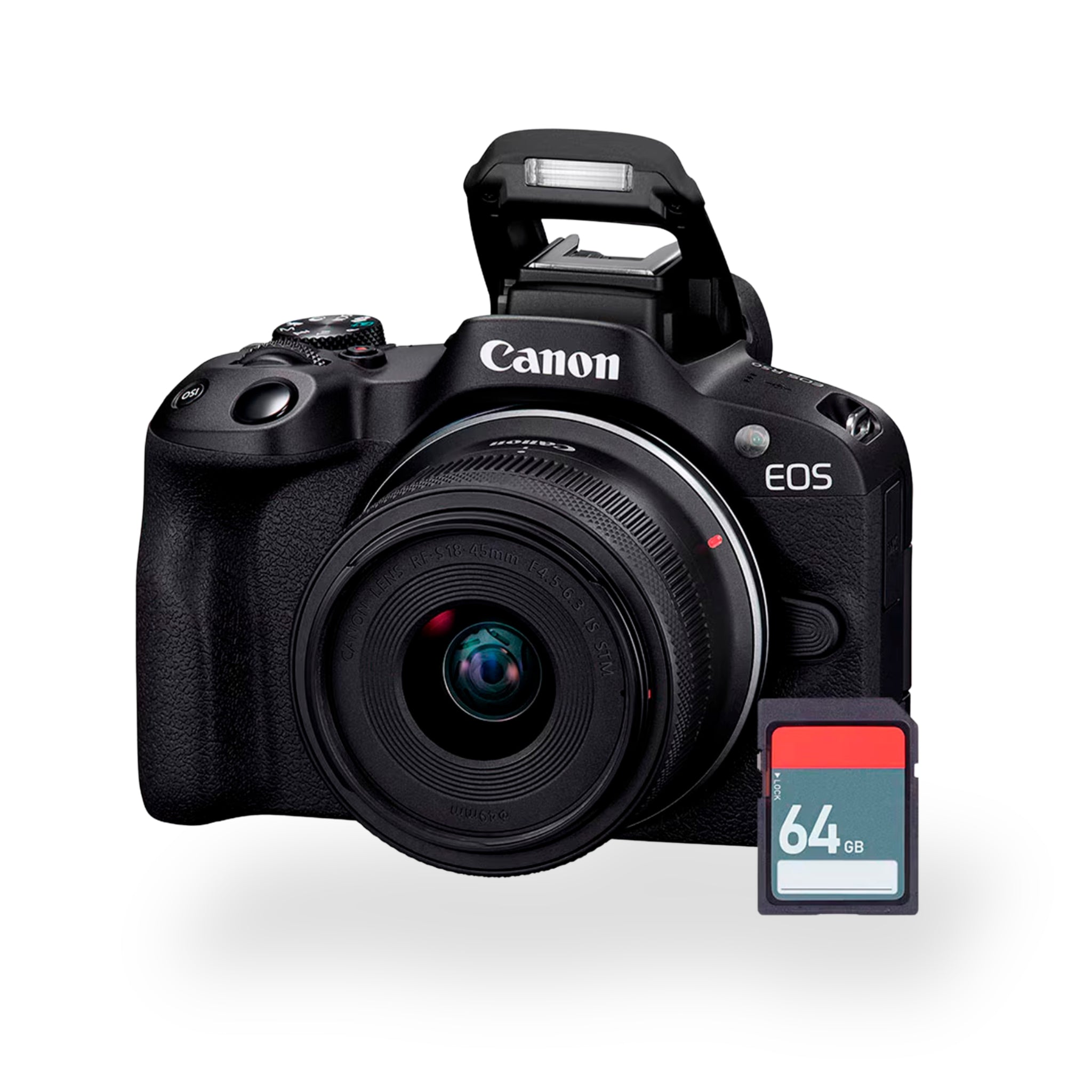 Cámara Canon EOS R50 Mirrorless con Lente RF-S 18-45mm Memoria