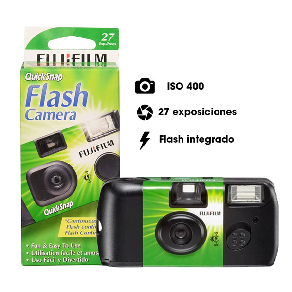 Cámara desechable Fujifilm QuickSnap Super 800 con Flash 27