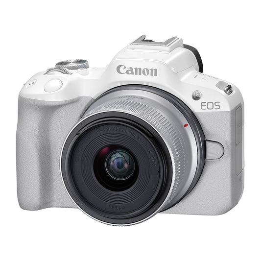 Cámara Canon EOS R50 Blanca con Lente 18-45mm RF-S IS STM -OPEN BOX-