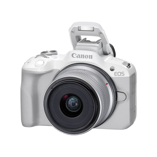Cámara Canon EOS R50 Blanca con Lente 18-45mm RF-S IS STM -OPEN BOX-