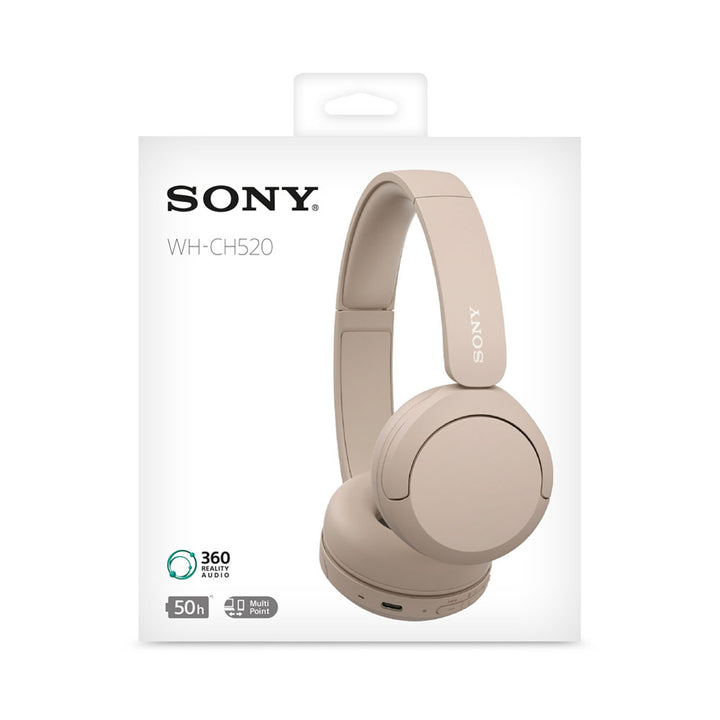 Audífonos Inalámbricos Sony On-Ear con Micrófono WH-CH520 Beige