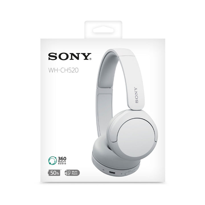 Sony WH-CH520 - Auriculares inalámbricos Bluetooth con  micrófono para llamadas y control de voz, hasta 50 horas de duración de la  batería con función de carga rápida, incluye cable de carga