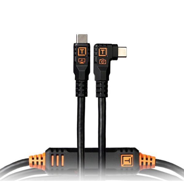 Cable USB-C TetherPro Optima 4.5m con Right Angle Tether Tools - Negro