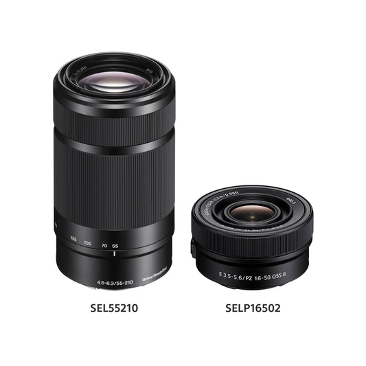 Cámara Sony A6100 Mirrorless con Lentes 16-50mm II y 55-210mm -OPEN BOX-