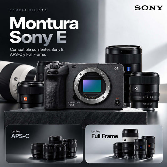 Cámara Sony FX30 Cinema Line APS-C 4K 120p Montura E - Cuerpo