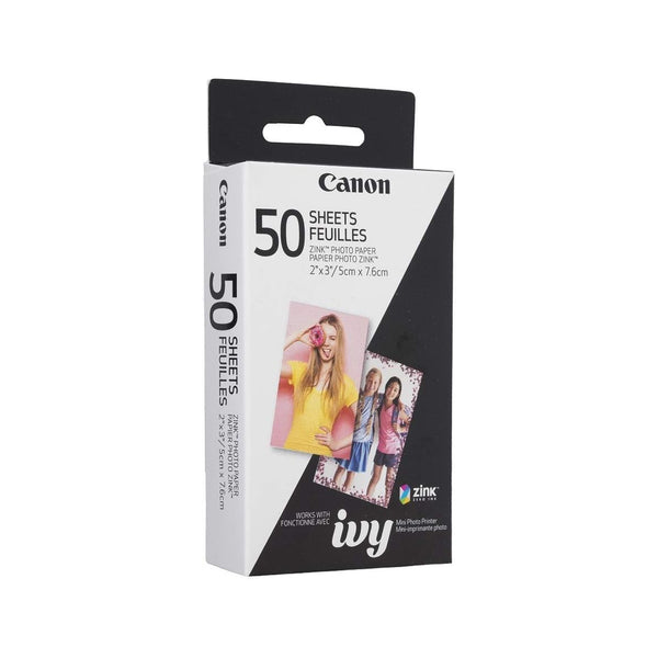 Papel Fotográfico Adhesivo Canon ZINK para Impresora IVY - 50 Hojas