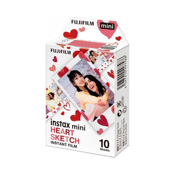 Cartucho Instax Mini Heart Sketch 10 hojas Fujifilm
