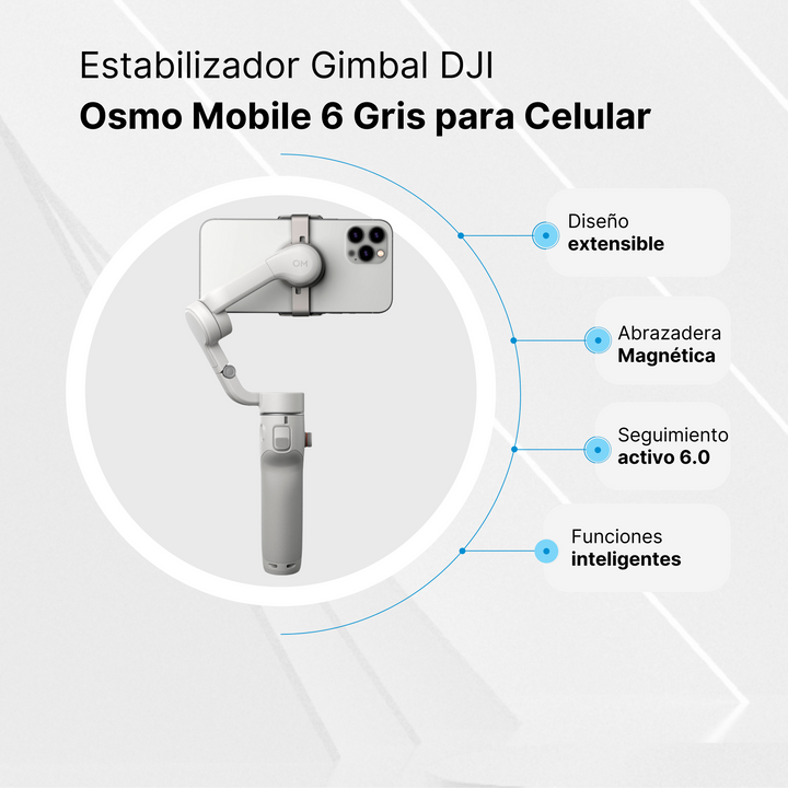 Estabilizador Gimbal DJI Osmo Mobile 6 Gris para Celular – Profoto