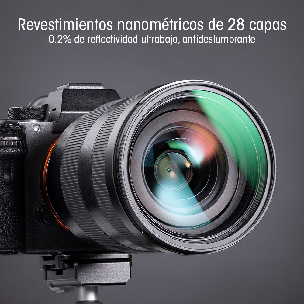 Filtro UV K&amp;F Concept 82mm Multicapa Verde Serie Nano-X