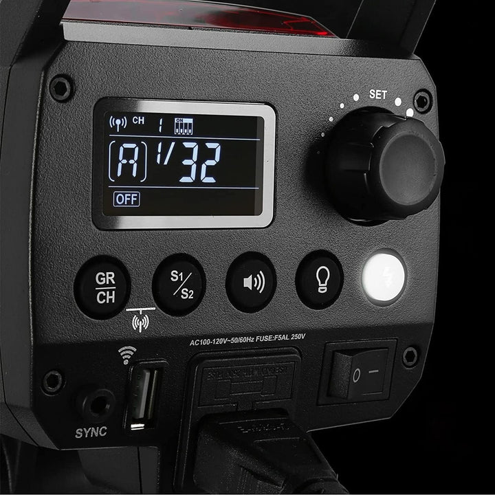 Flash de Estudio Godox MS200V con Luz de Modelado Led - Profoto