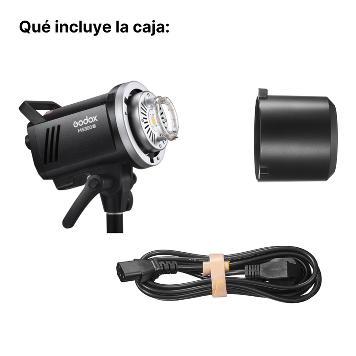 Flash de Estudio Godox MS300V con Luz de Modelado Led - Profoto