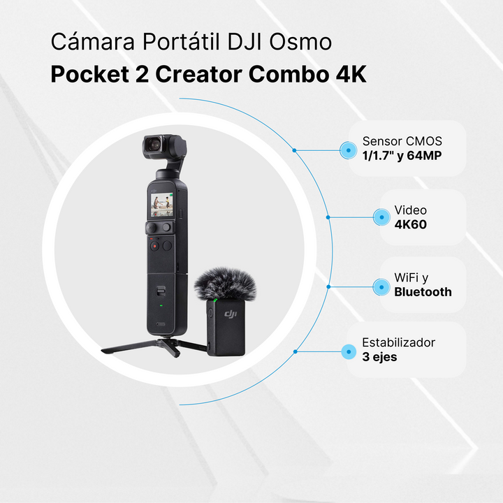 Cámara Portátil DJI Osmo Pocket 2 Creator Combo 4K - Profoto