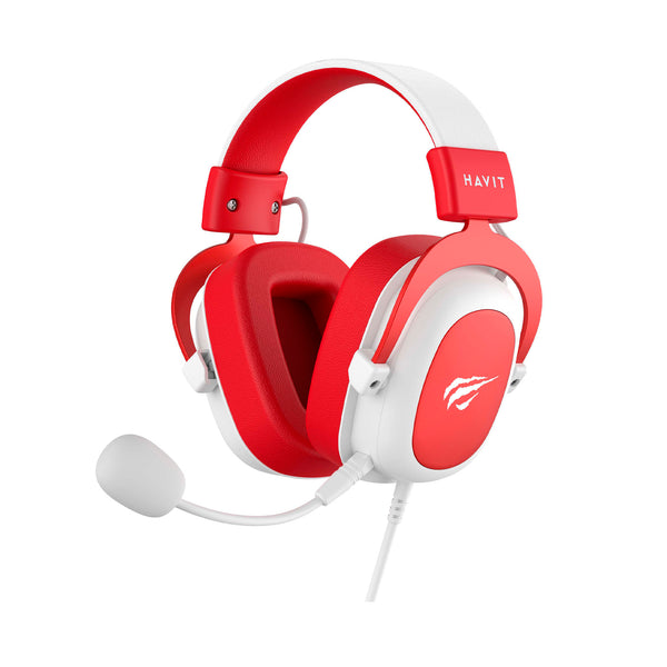 Audífonos Gamer Havit H2002D Micrófono 3.5 mm Ajustables - Rojo