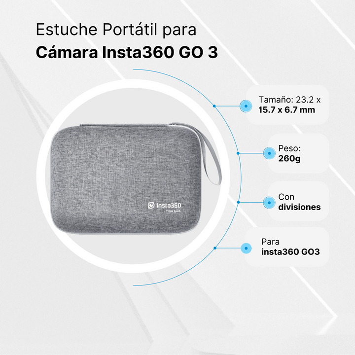 Estuche Portátil para Cámara Insta360 GO 3 Infografía 