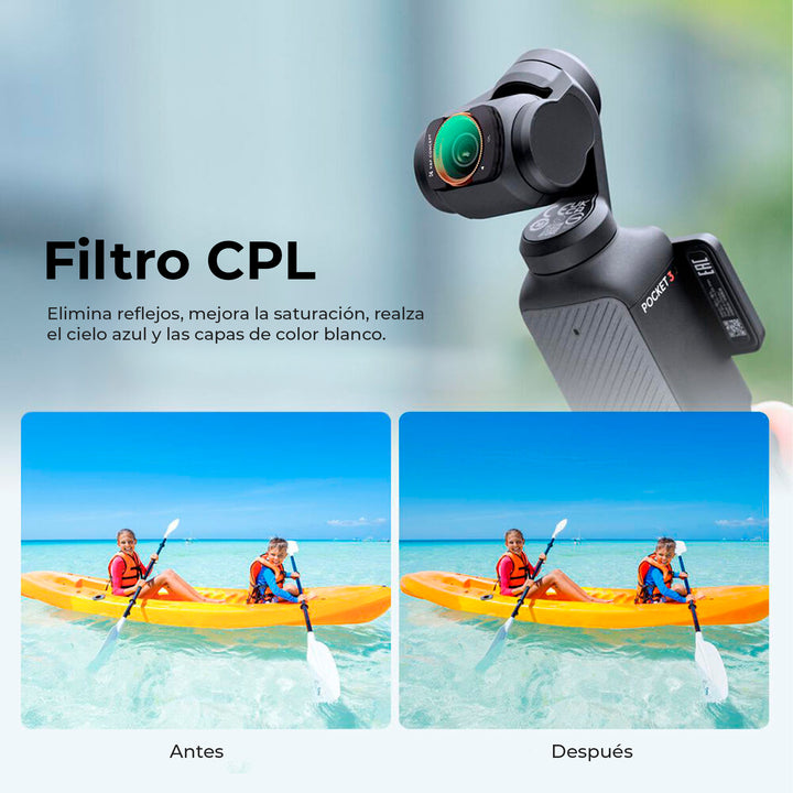 Filtro CPL Verde K&F Concept Nano-X para DJI Osmo Pocket 3 - PROFOTO