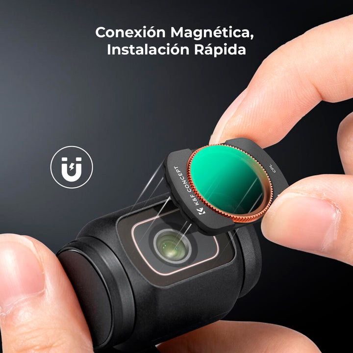 Filtro CPL Verde K&F Concept Nano-X para DJI Osmo Pocket 3 - PROFOTO