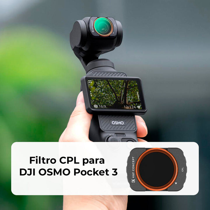 Filtro CPL Verde K&F Concept Nano-X para DJI Osmo Pocket 3 -PROFOTO