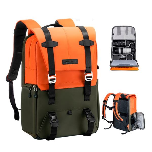 Mochila Backpack K&F Concept Beta 20L Impermeable Naranja - PROFOTO