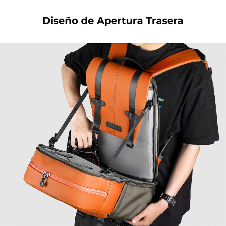 Mochila Backpack K&F Concept Beta 20L Impermeable Naranja - PROFOTO