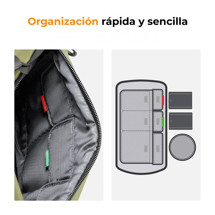 Mochila de Hombro K&F Concept Alpha Sling 10L Verde - PROFOTO