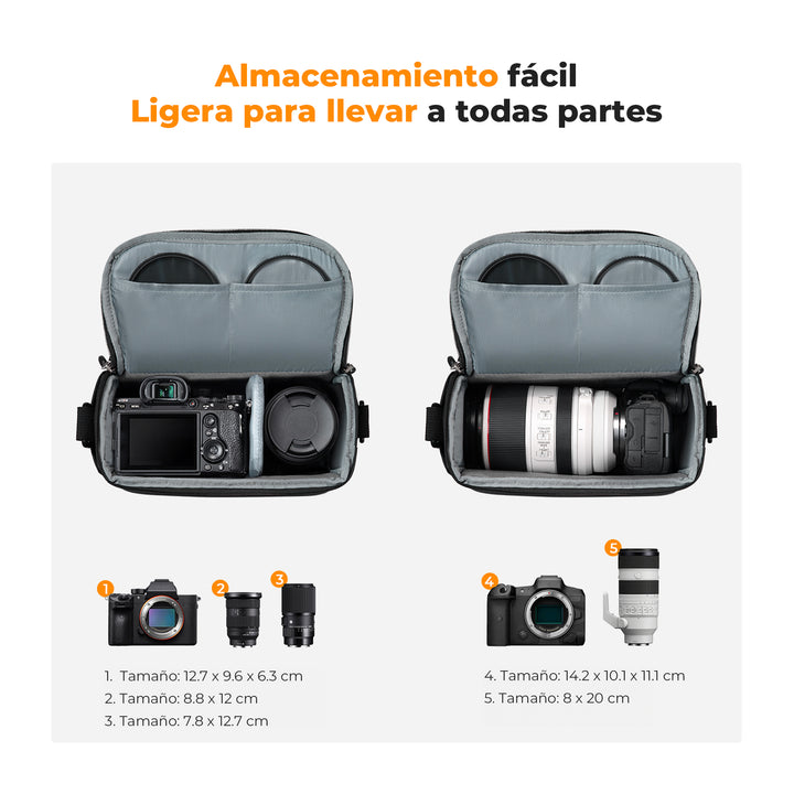 Mochila de hombro K&F Concept Sling Bag 5L Negro - PROFOTO