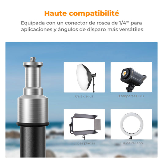 Tripie de Iluminación K&F Concept LS01 2m de Aluminio con Funda