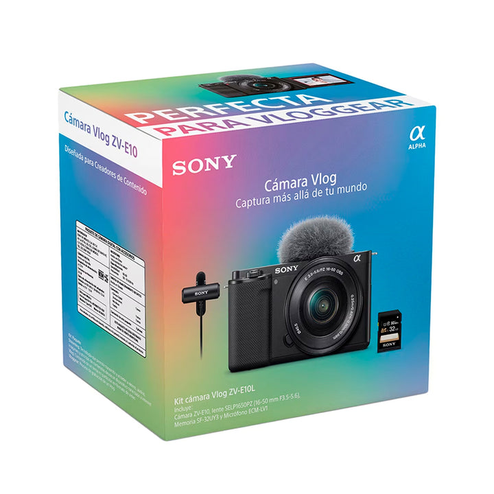 Sony Alpha ZV-E10 - APS-C - Cámara con lente intercambiable, sin espejo,  para videoblogueros, color blanco : Electrónica 