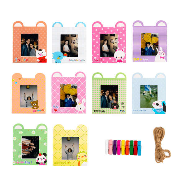 Set 10 Marcos Decorativos de Papel para Instax Mini