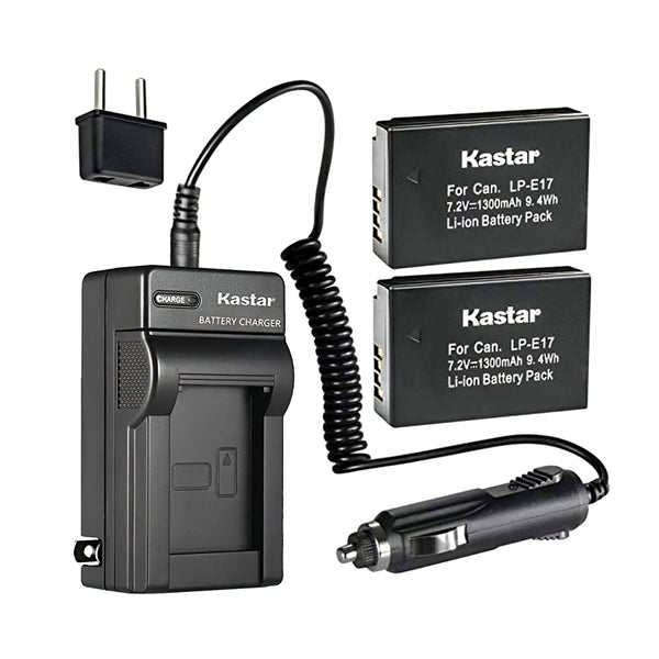 Kit 2 Baterías Recargable LP-E17 Kastar con Cargador para Canon