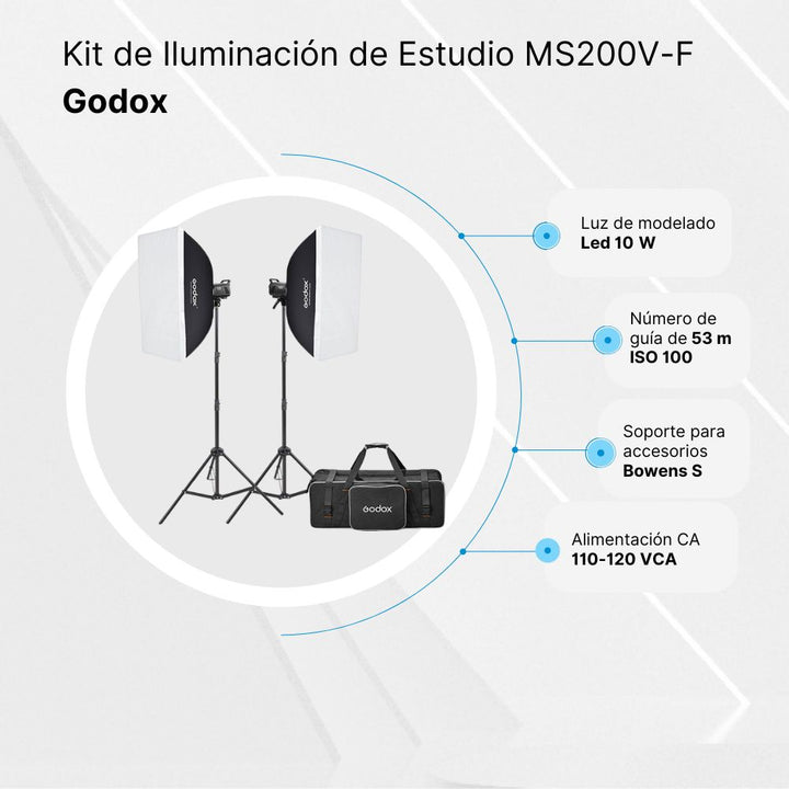 Kit de Iluminación de Estudio Godox MS200V-F - Profoto