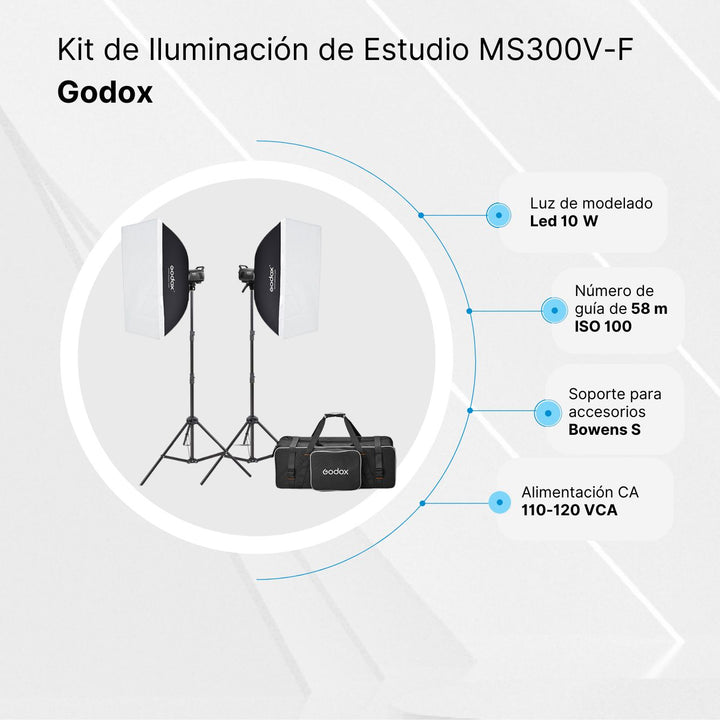 Kit de Iluminación de Estudio Godox MS300V-F - Profoto