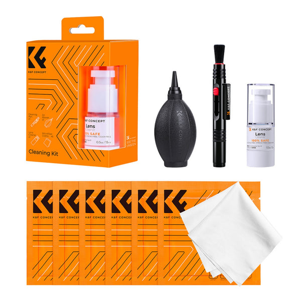 Kit de limpieza 4 en 1 K&F Concept para Lentes y Filtros