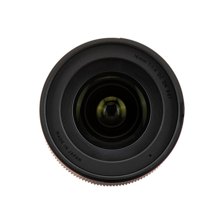 Lente de cámara Sigma 16mm f/1.4 DC DN con montura Canon EF-M vidrio