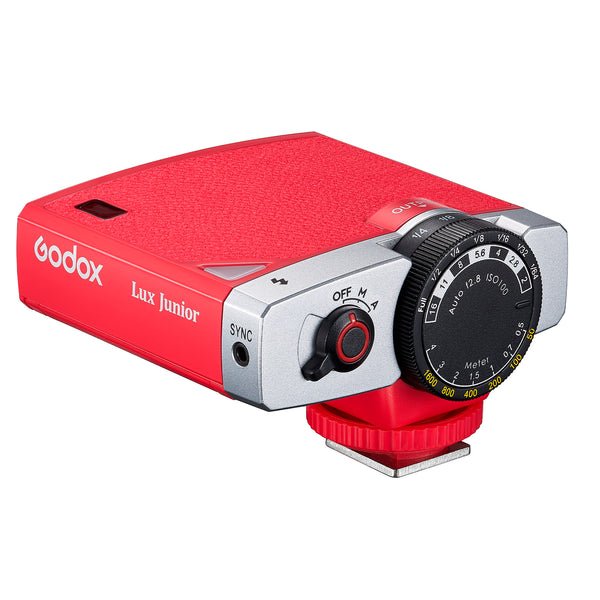 Flash Retro Godox Lux Junior para Cámaras Rojo