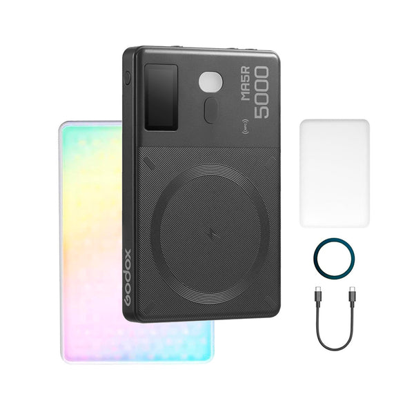 Lámpara LED Godox MA5R RGB Compacta con PowerBank Negro