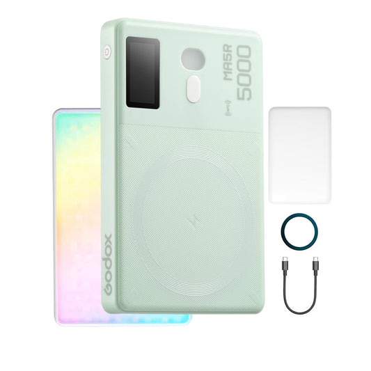 Luz RGB para Celular Godox Litemons MA5R con Power Bank - Verde Menta