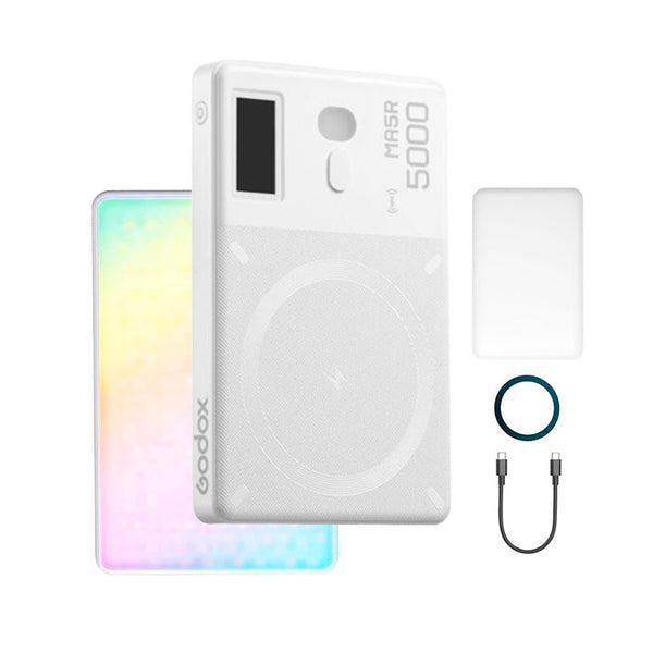 Lámpara LED Godox MA5R RGB Compacta con PowerBank Blanco