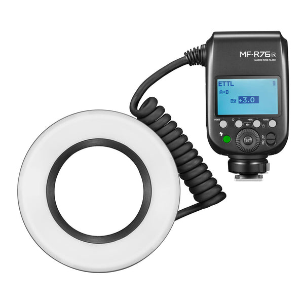 Macro Ring Flash Godox MF-R76N TTL para Nikon