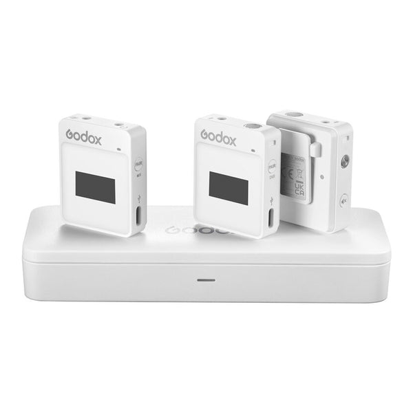 Sistema Micrófono Inalámbrico Dual Godox MoveLink II M2 Blanco 3.5mm