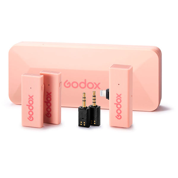 Sistema Micrófono Inalámbrico Dual Godox MoveLink Mini LT Rosa Lightning