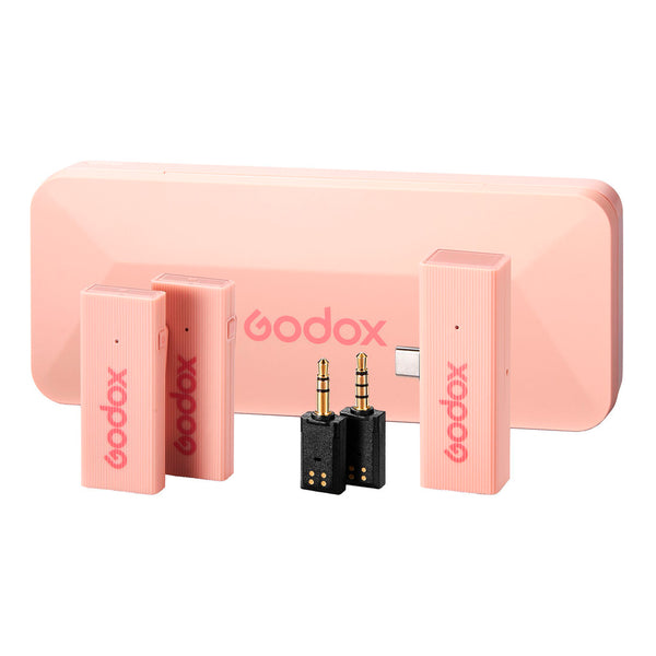 Sistema Micrófono Inalámbrico Dual Godox MoveLink Mini UC Rosa Tipo USB-C