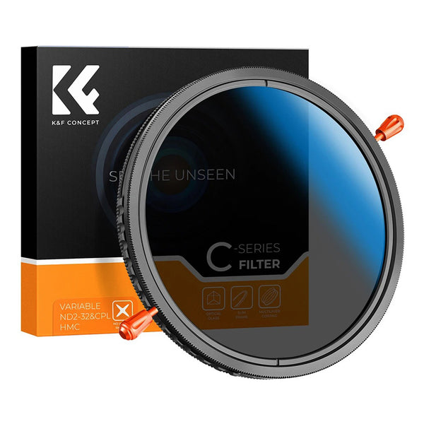 Filtro ND Variable + CPL K&F Concept 82mm ND2-32&CPL 18 Capas de Recubrimiento Multicapa Serie Nano-C