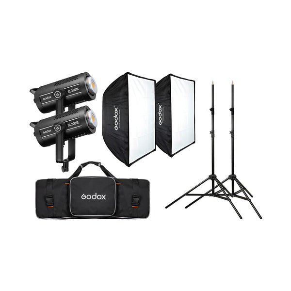 Kit 2 Lámparas LED Godox SL200III con Accesorios