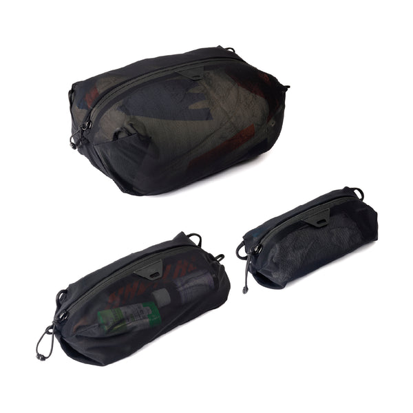 Set 3 Estuches Peak Design Ultralight Mesh Negro - PROFOTO