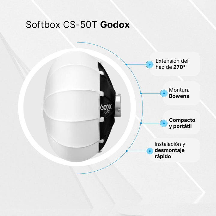 Softbox Godox CS-50T Lantern Montura Bowens 50cm - Profoto