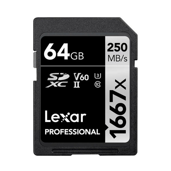 Tarjeta de memoria Lexar 64gb SDXC 1667x UHS-II V60 U3