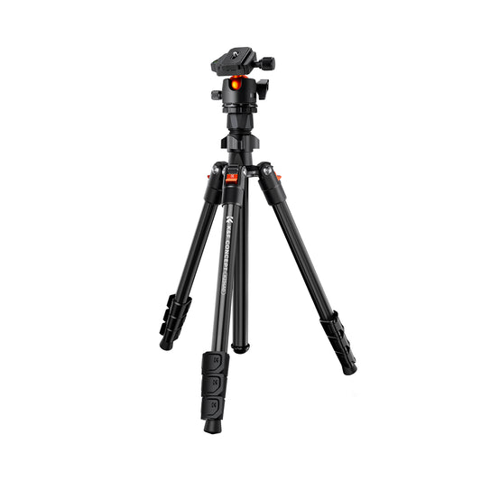 Tripie K&F Concept K234A0 Aleación Aluminio Cabezal 360° con Soporte Celular