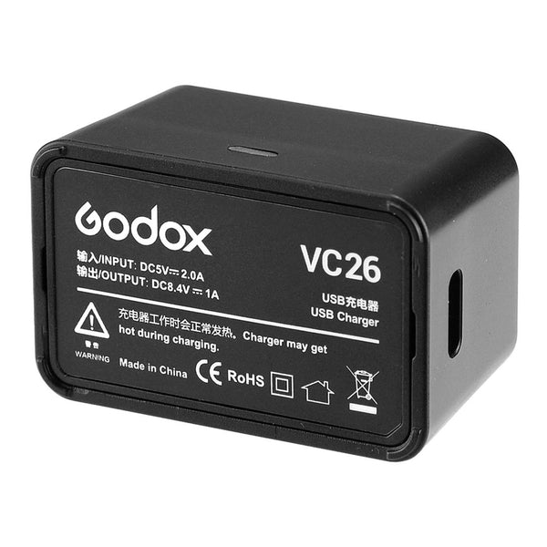 Cargador Godox VC26 para Batería VB26 del Flash V1